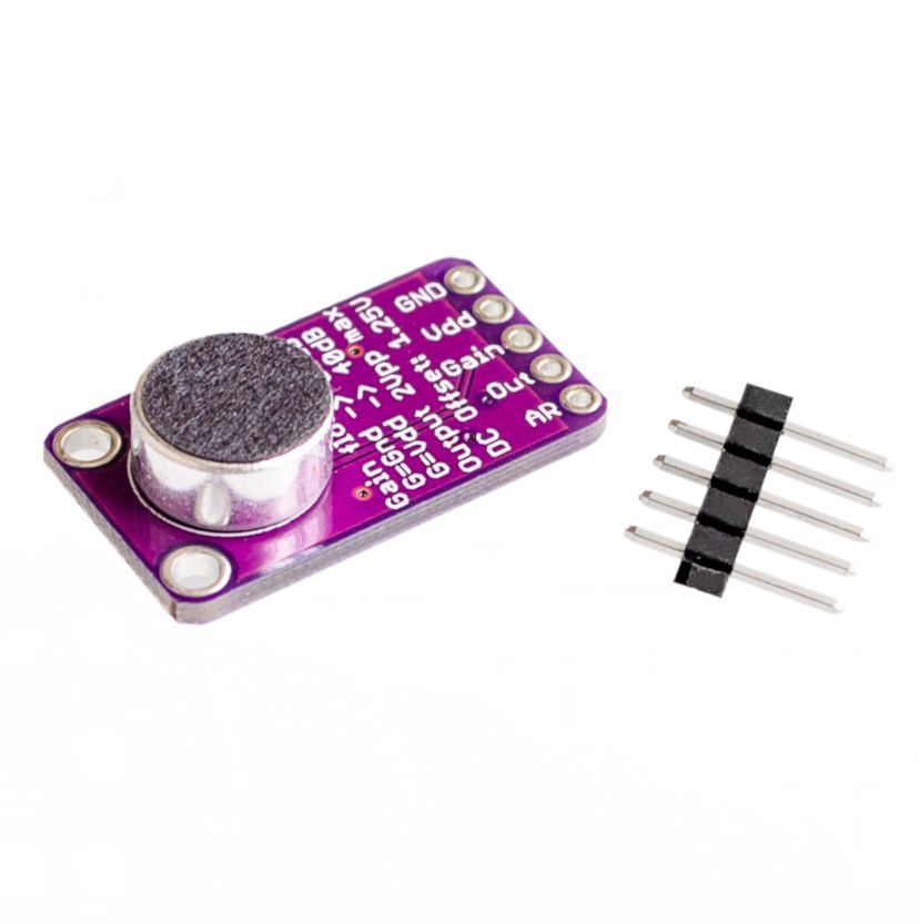 Microfoon versterker module (MAX9814) met header pins